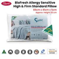 BioFresh Allergy Sensitive High & Firm Standard Pillow 66 x 41 x 5cm