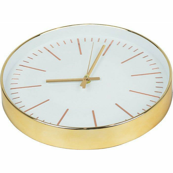 Gold & White - Minimal Quartz Clock