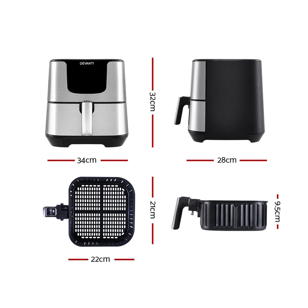 7 Litre Air Fryer LCD Display