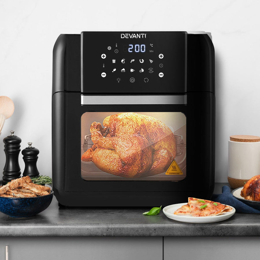 10 Litre Black Air Fryer/Oven