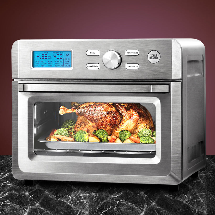 20L Air Fryer Convection Oven LCD Display - Silver