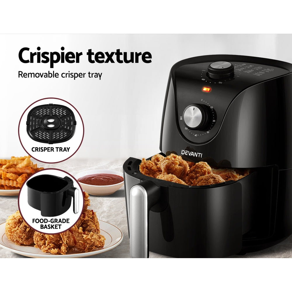 Air Fryer 2.5L Electric Fryers Airfryer Healthy Cooker Oil Free Kitchen