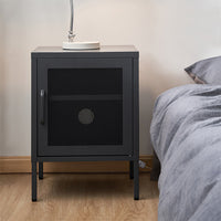 Black Mini Bedside Table