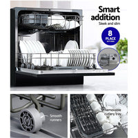 Dishwasher 8 Place - Black