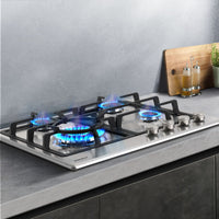 60cm Gas Cooktop Stainless Steel 4 Burners Kitchen Stove Cook Top NG LPG