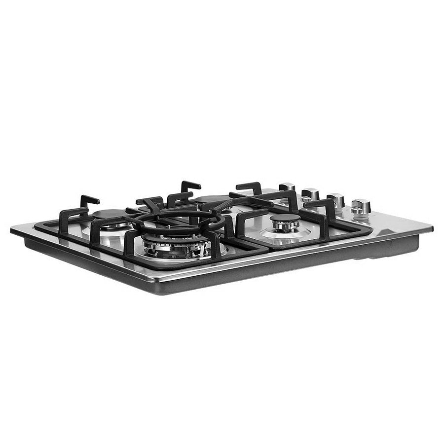 Gas Cooktop 60cm Kitchen Stove 4 Burner Cook Top NG LPG Stainless Steel Silver