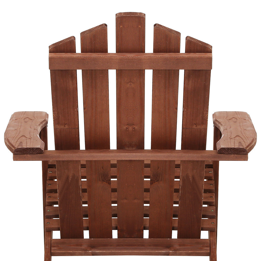 Outdoor Sun Lounge Beach Chairs Table Setting Wooden Adirondack Patio Lounges Chair