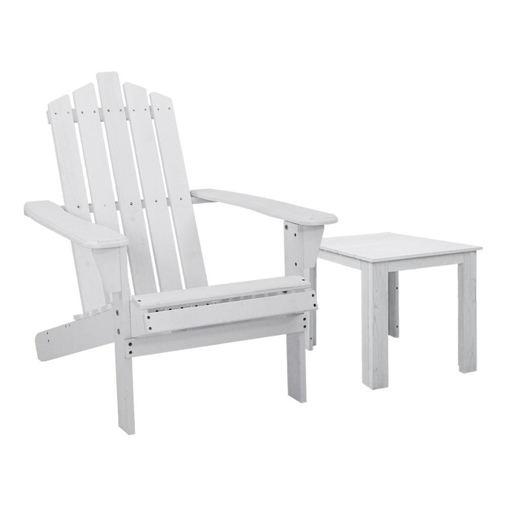 Outdoor Sun Lounge Beach Chairs Table Setting Wooden Adirondack Patio Chair Lounges