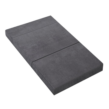 Double Size Folding Foam Mattress Portable Bed - Dark Grey