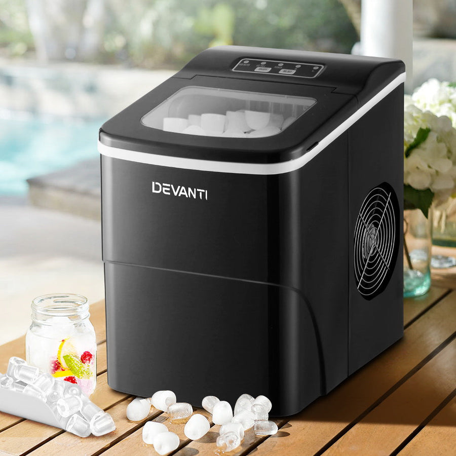 Portable Ice Cube Maker Machine 2L - Black