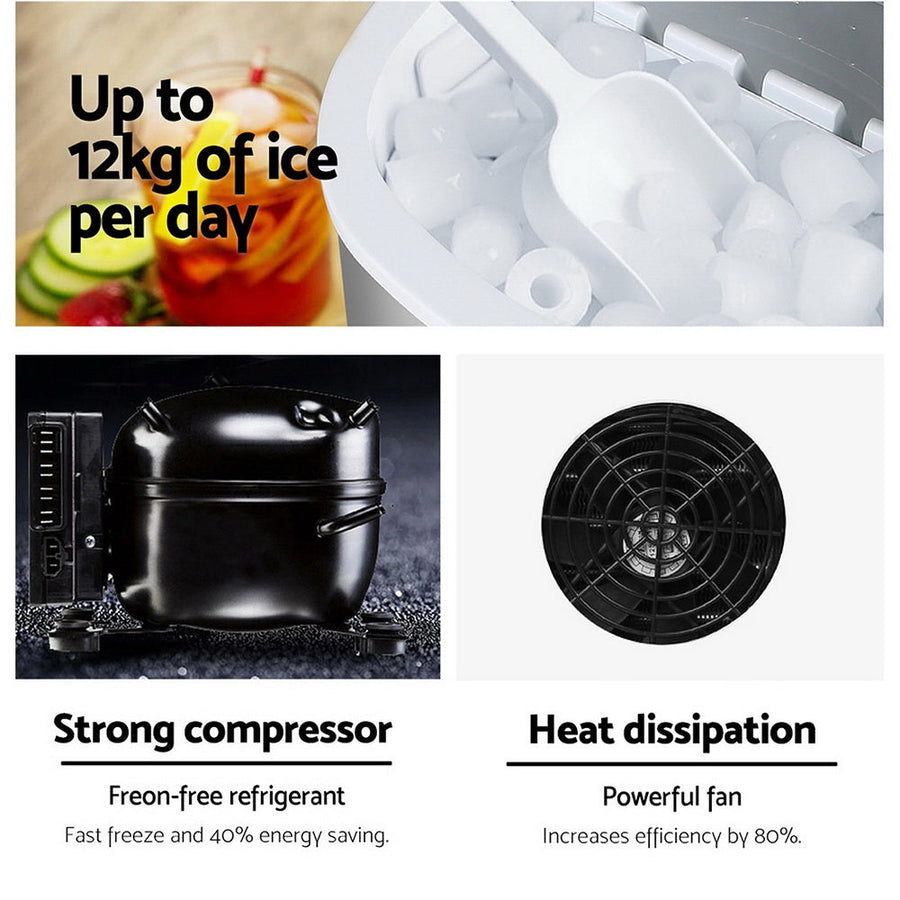 Portable Ice Cube Maker - Silver