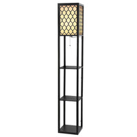 Floor Lamp Storage Shelf LED Lamps Vintage Standing Reading Light Bedroom