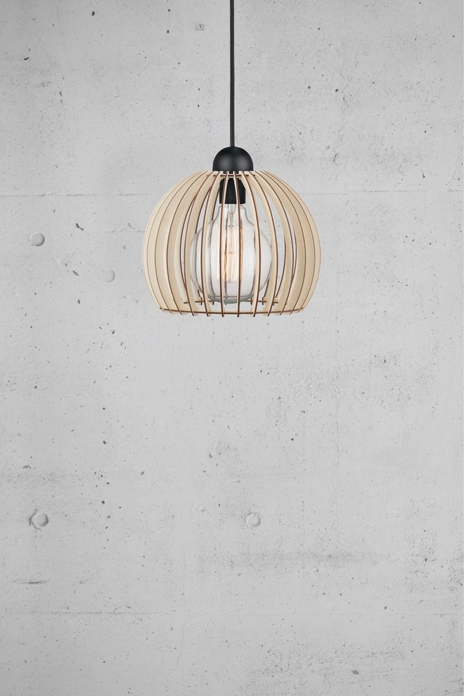 Chino 25 Pendant Brown Wood E27