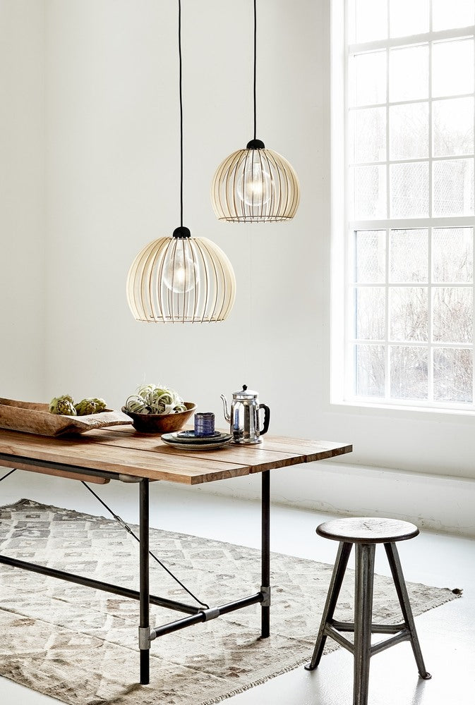 Chino 25 Pendant Brown Wood E27