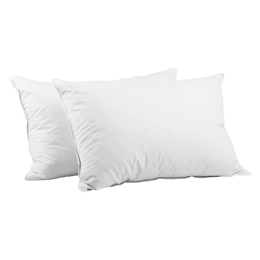 Set of 2 Duck Down Pillow - White