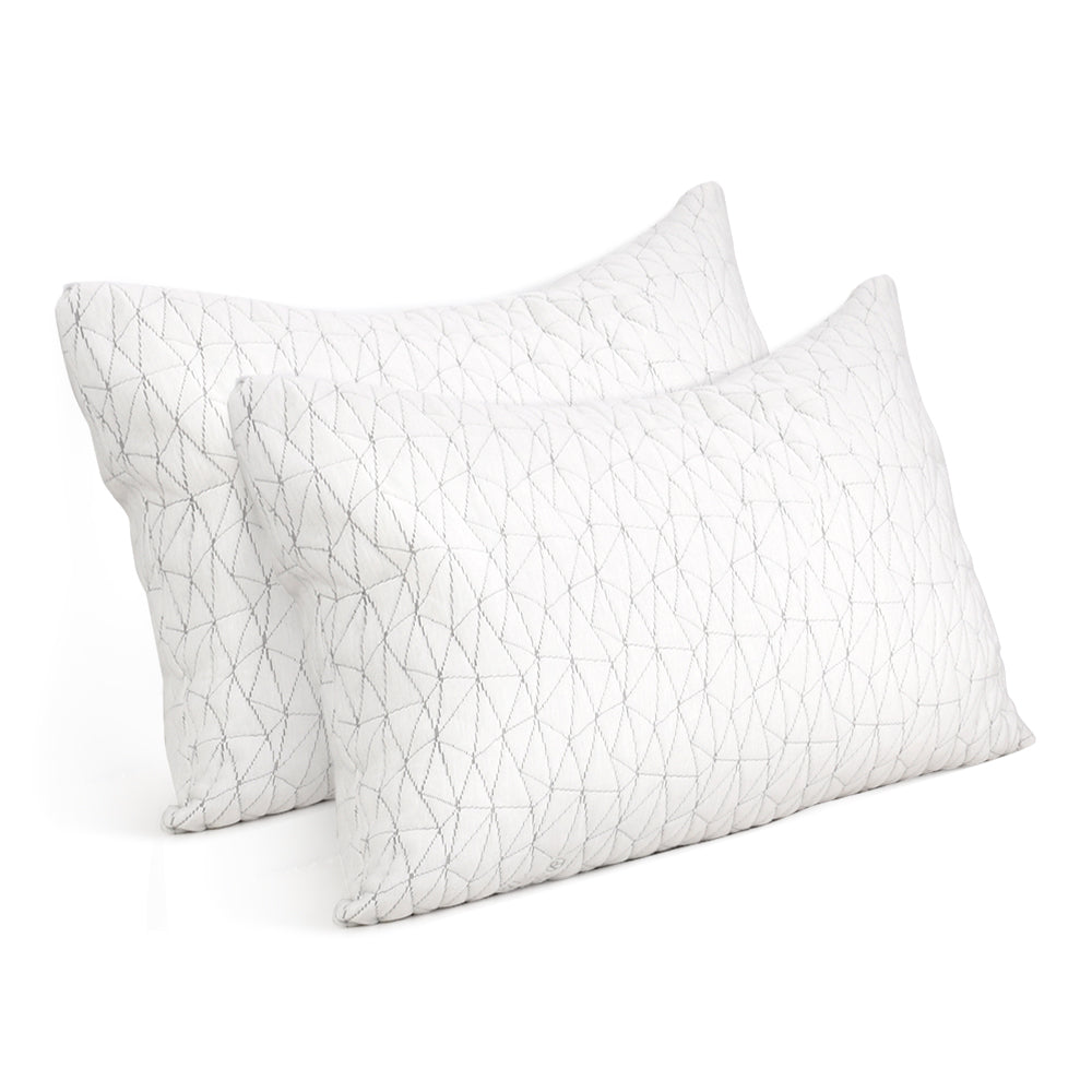 Set of 2 Rayon King Memory Foam Pillow