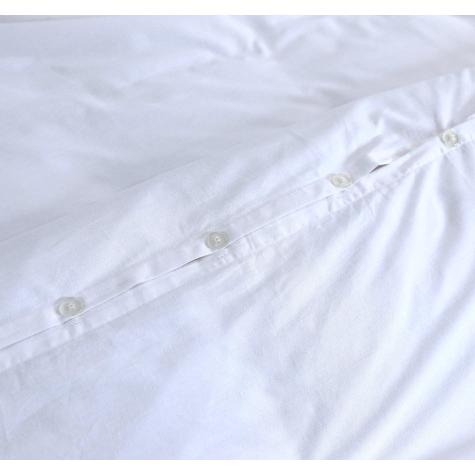 100% Egyptian Cotton Vintage Washed 500TC White King Quilt Cover Set