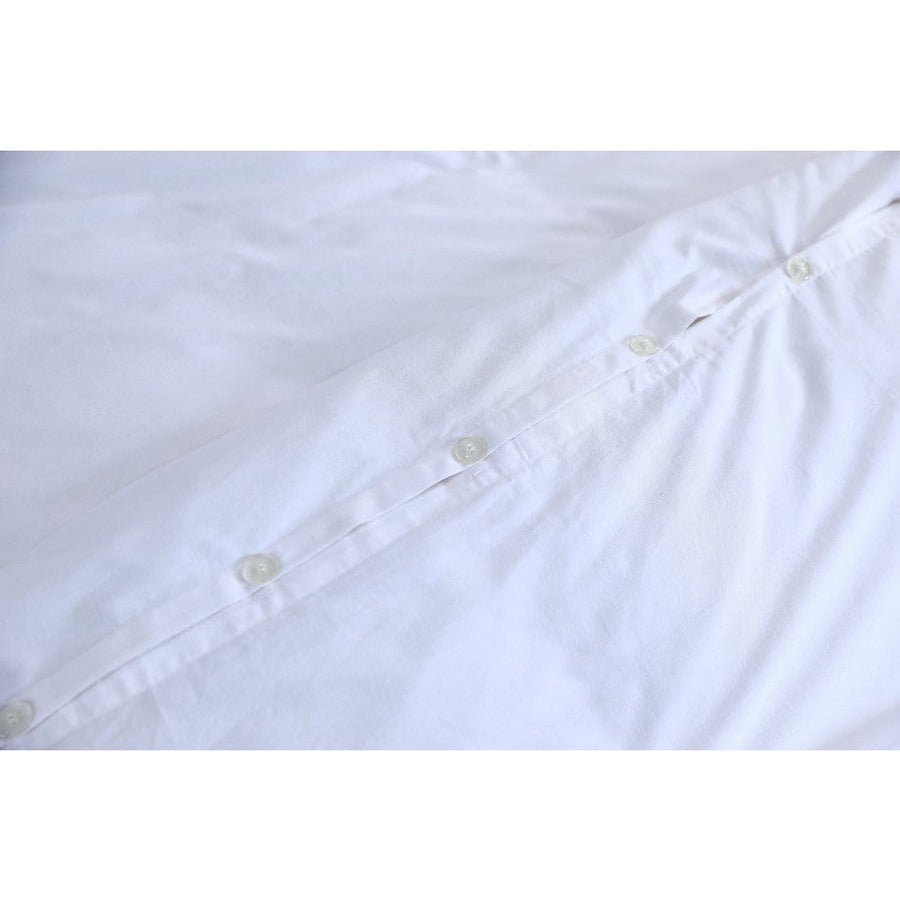 100% Egyptian Cotton Vintage Washed 500TC White King Quilt Cover Set