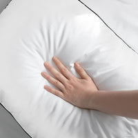 Silk Blend Pillow Hypoallergenic Gusset Cotton Cover Single Pack - White