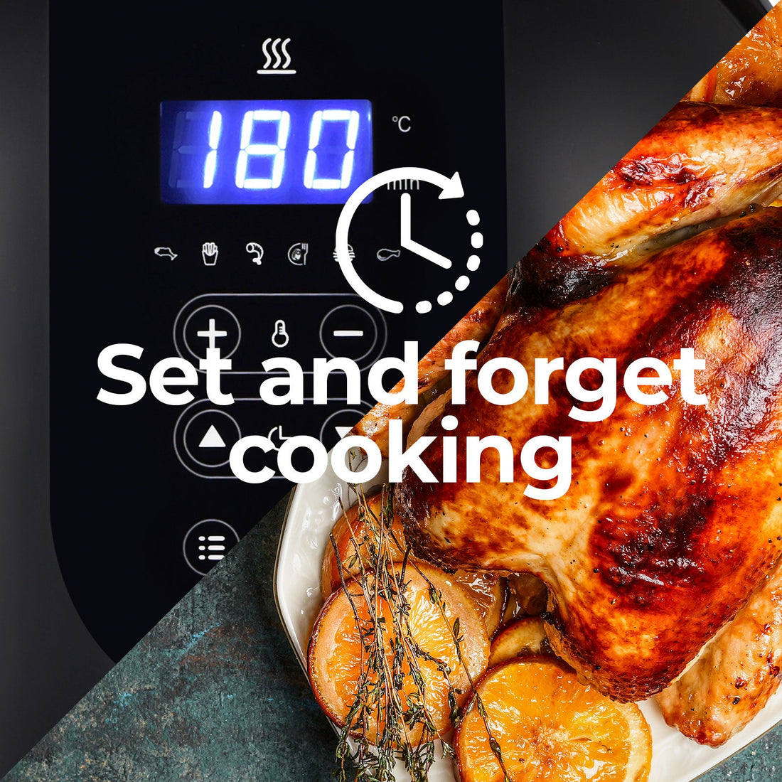 3.5 Litre Digital Display Black Air Fryer