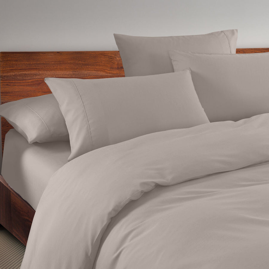 1500 Thread Count 6 Piece Cotton Rich Bedroom Collection Set - King - Stone