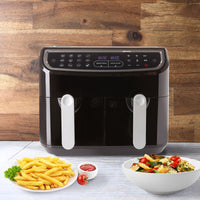 DUO 2-Basket 12-in-1 Digital Air Fryer 2 x 4.5 Litre LED Display