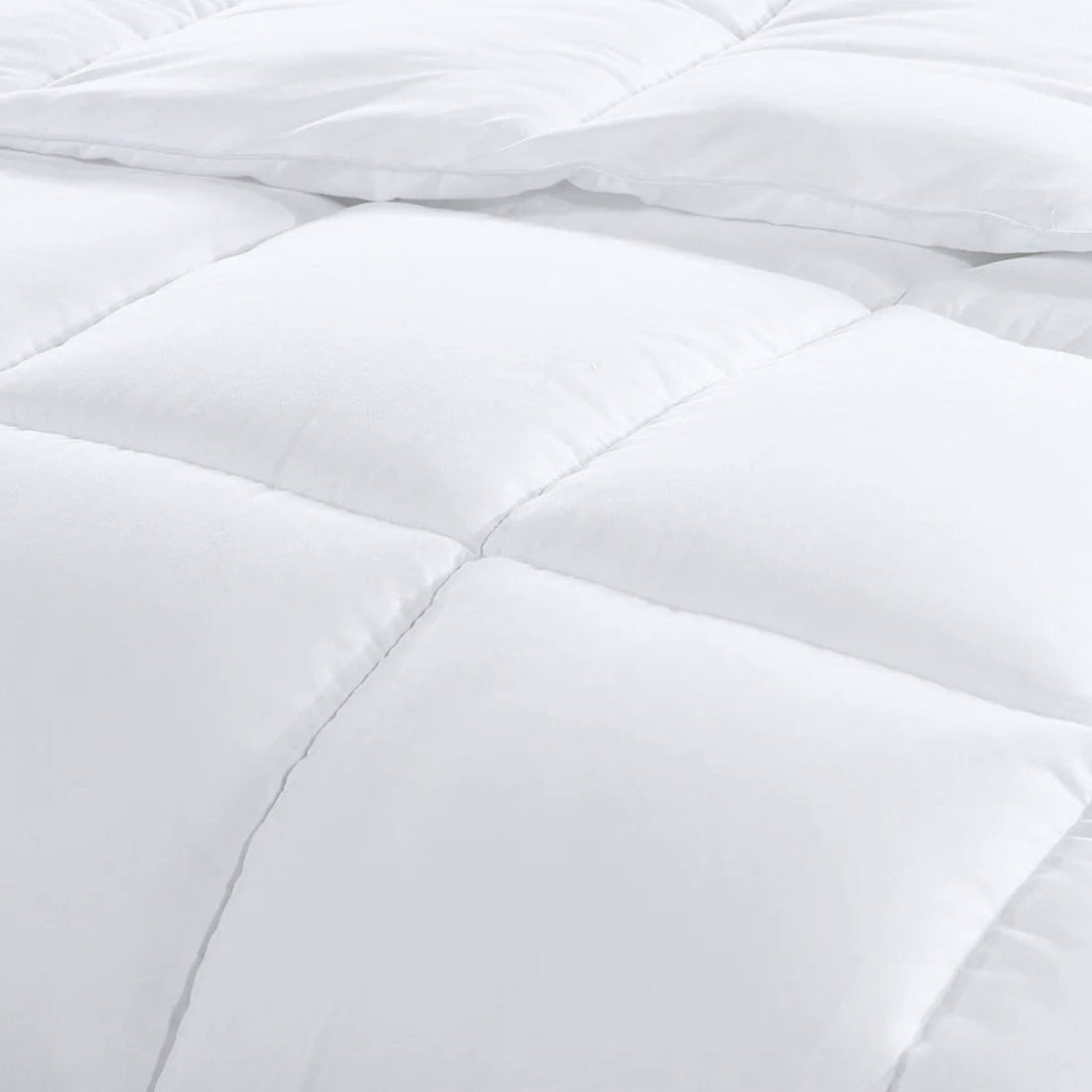 Tencel Blend Quilt 300GSM Doona Eco Friendly Breathable All Season - White Queen