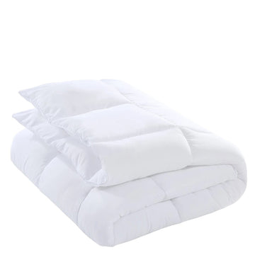 Tencel Blend Quilt 300GSM Doona Eco Friendly Breathable All Season - White Queen