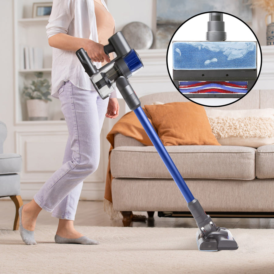 H20 PRO Wet Mop 2-IN-1 Cordless Stick Vacuum Cleaner Handheld Recharge - Blue