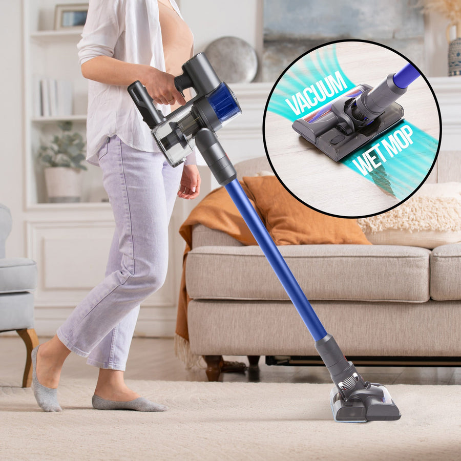 H20 PRO Wet Mop 2-IN-1 Cordless Stick Vacuum Cleaner Handheld Recharge - Blue