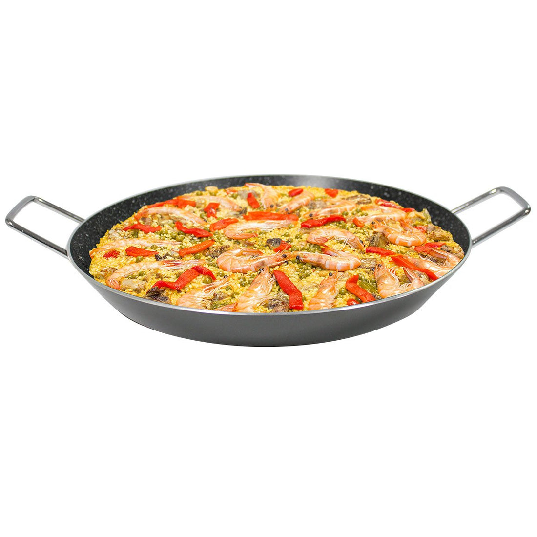 26cm Paella Pan Kitchen Non Stick Cookware Stone Black