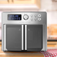 25 Litre Air Fryer Oven French Door Multifunctional - Silver