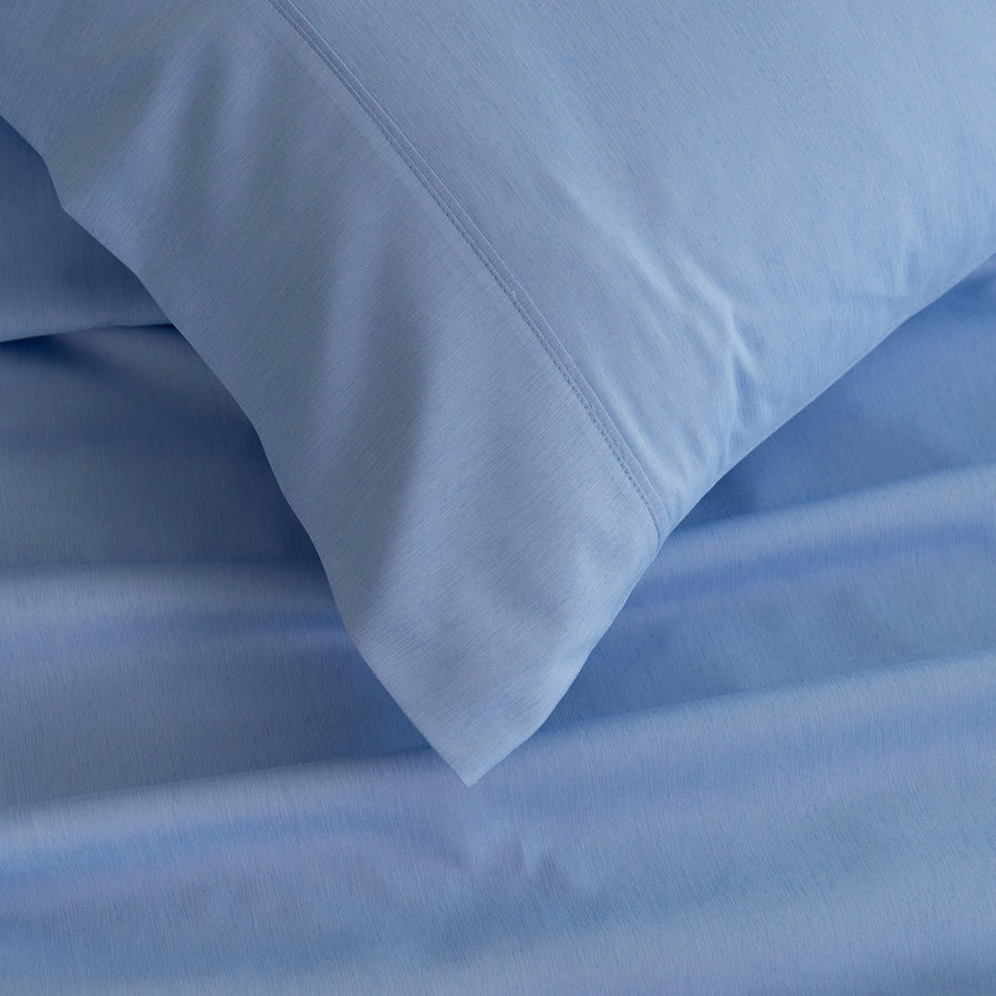 Royal Comfort 3000 Thread Count Bamboo Cooling Sheet Set - Queen - Light Blue