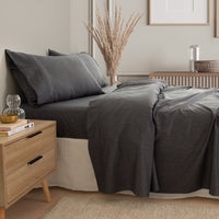 Royal Comfort 3000 Thread Count Bamboo Cooling Sheet Set - Queen - Charcoal