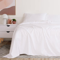 Royal Comfort 3000 Thread Count Bamboo Cooling Sheet Set - King - White