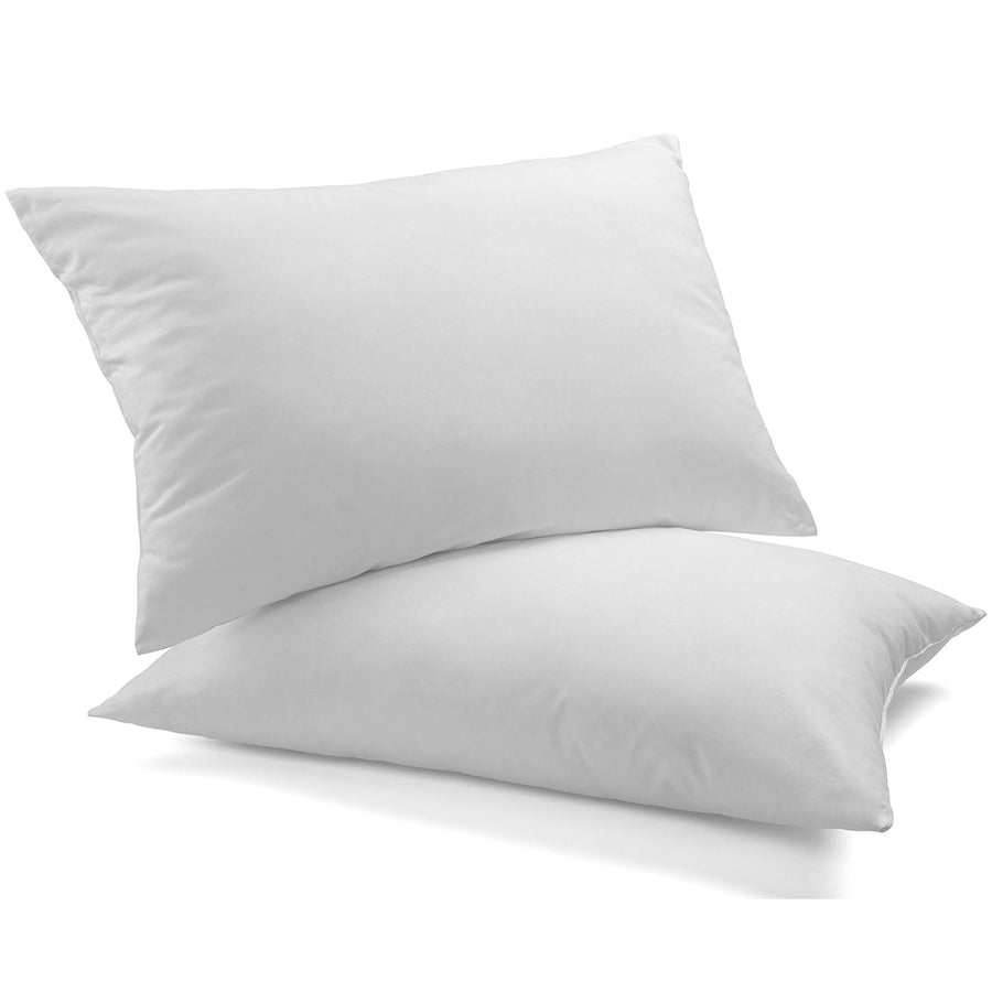 Luxury Duck Feather & Down Pillow Twin Pack - White