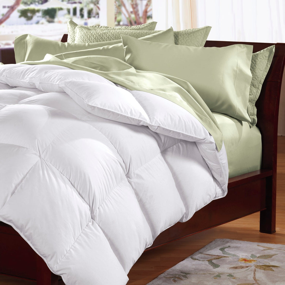 500GSM Soft Goose Feather Down Quilt Duvet Doona 95% 5% All Seasons - White Double