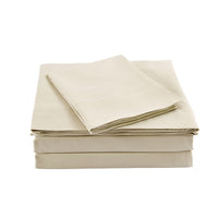 Bamboo Blended Sheet & Pillowcases Set 1000TC Ultra Soft Bedding - Ivory Double