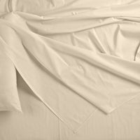 Bamboo Blended Sheet & Pillowcases Set 1000TC Ultra Soft Bedding - Ivory Double