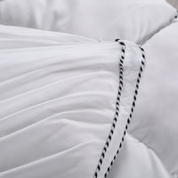 1000GSM Luxury Bamboo Fabric Gusset Mattress Pad Topper Cover - Queen - White