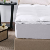 1000GSM Luxury Bamboo Fabric Gusset Mattress Pad Topper Cover - White King