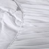 1000GSM Luxury Bamboo Fabric Gusset Mattress Pad Topper Cover - White King