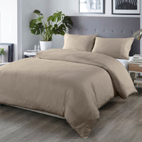 Bamboo Blended Quilt Cover Set 1000TC Ultra Soft Luxury Bedding - Grey King