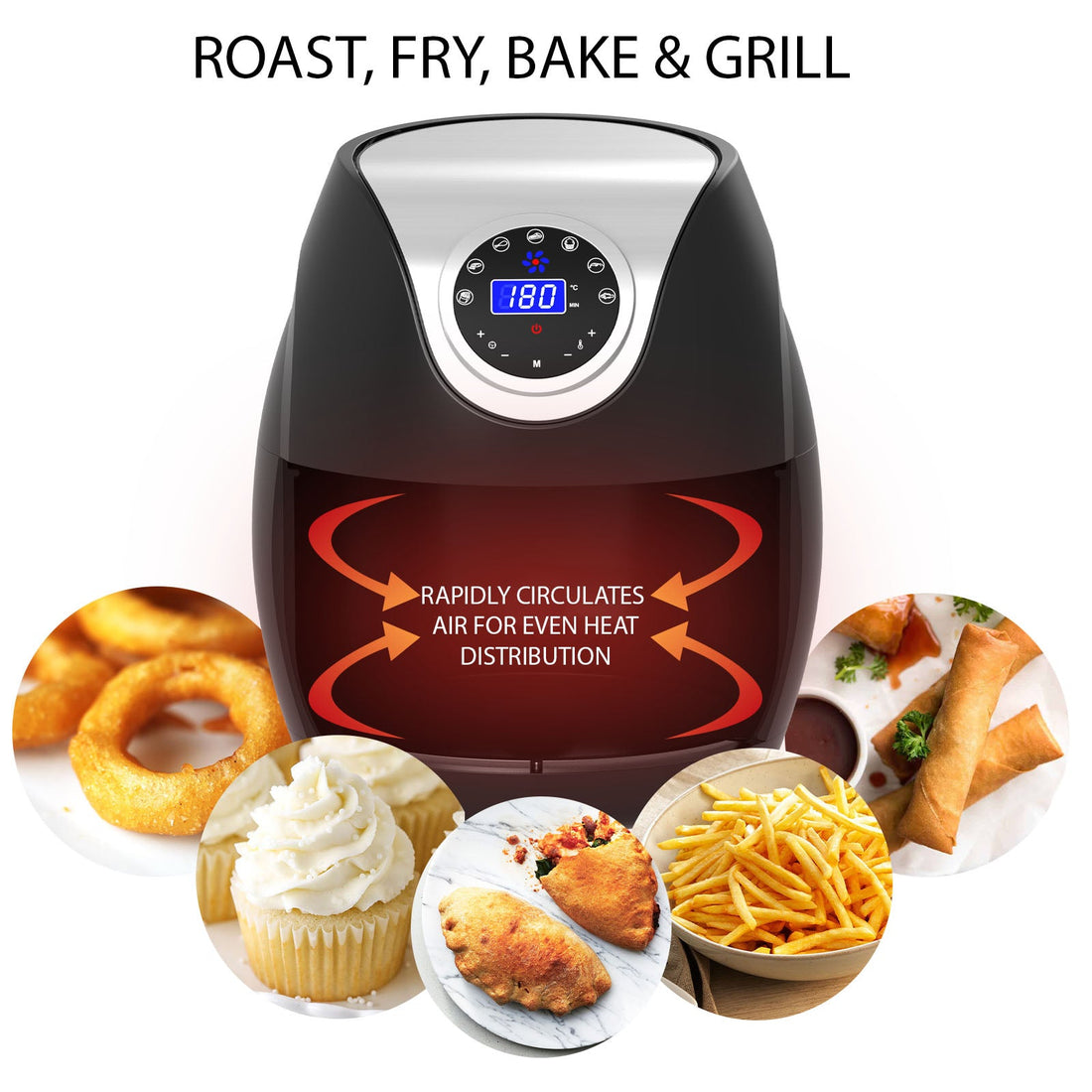 7 Litre Digital Air Fryer LED Display