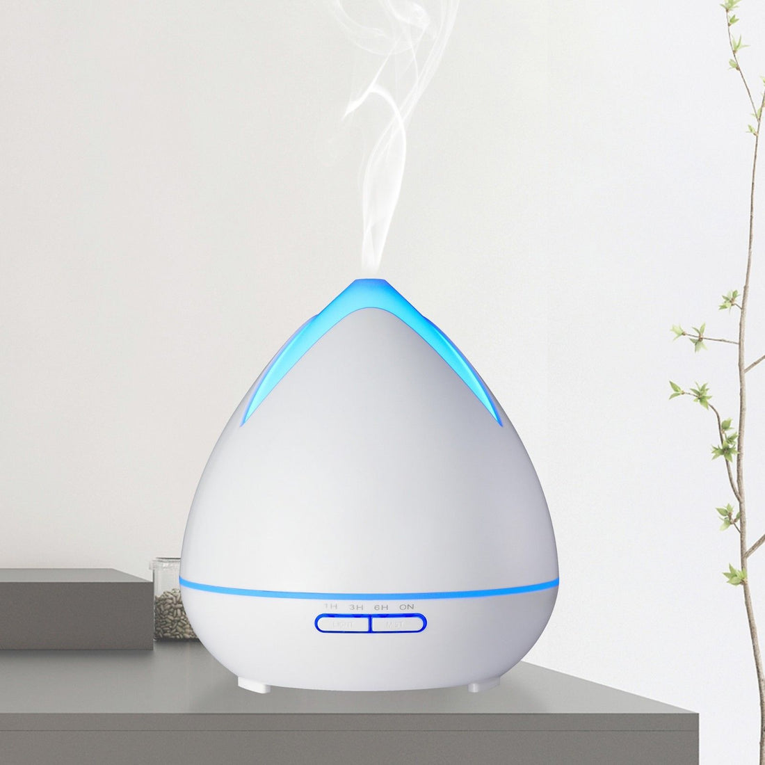 Essential Oils Ultrasonic Aromatherapy Diffuser Air Humidifier Purify 400ML - White