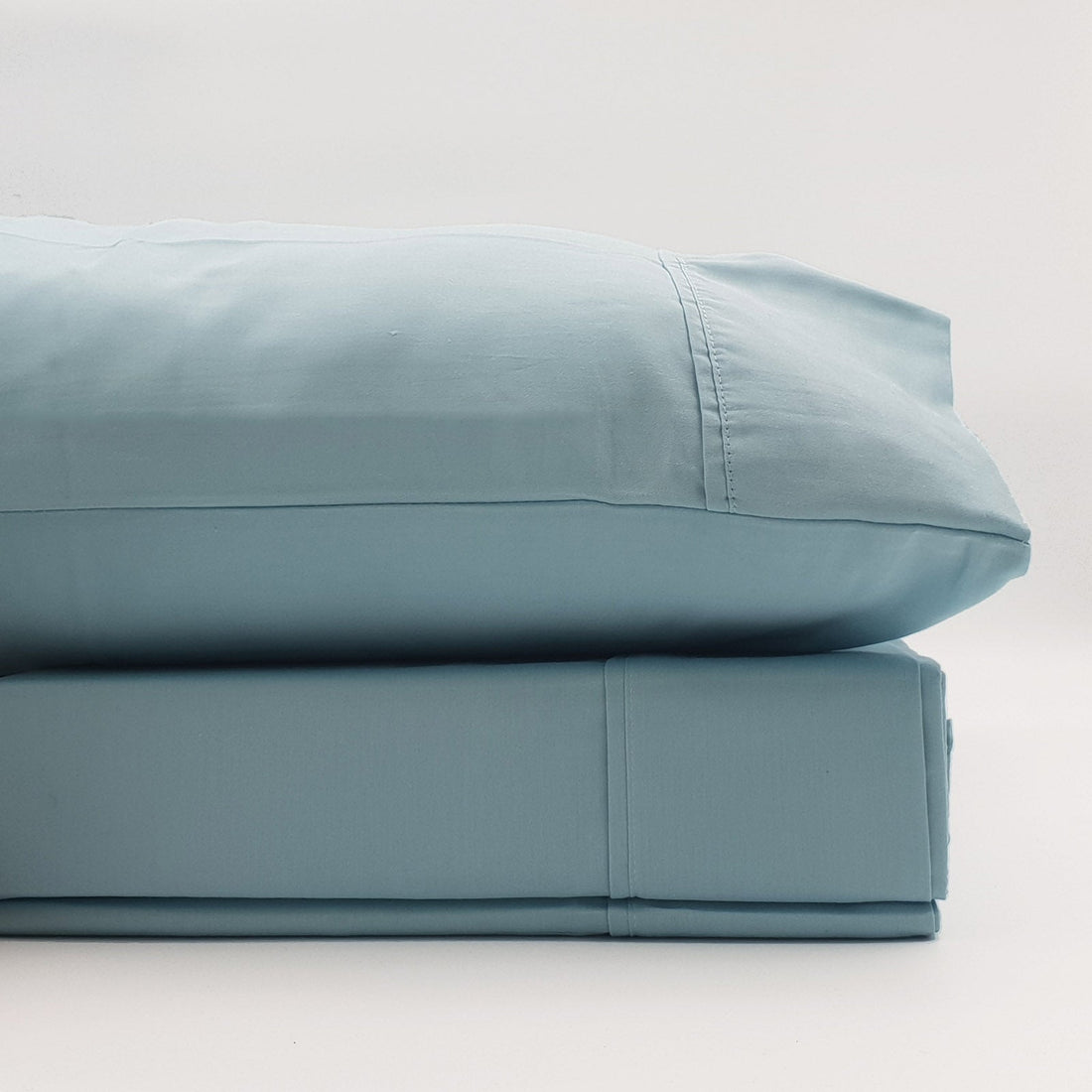 1500 Thread Count Pure Soft Cotton Blend Flat & Fitted Sheet Set Mist King