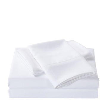 350GSM Bamboo Quilt, 2000TC Sheet Set And 2 Pack Duck Pillows - White Queen