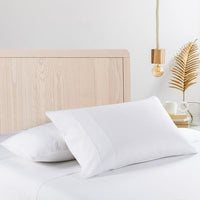 350GSM Bamboo Quilt, 2000TC Sheet Set And 2 Pack Duck Pillows - White King