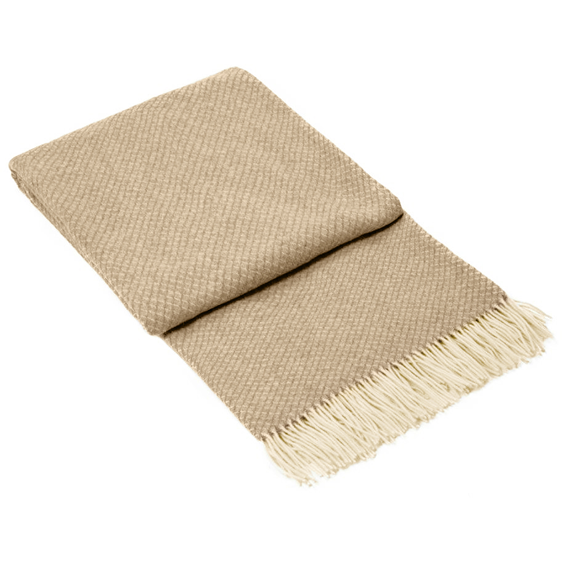 Chiswick Throw - Merino Wool/Cashmere - Beige