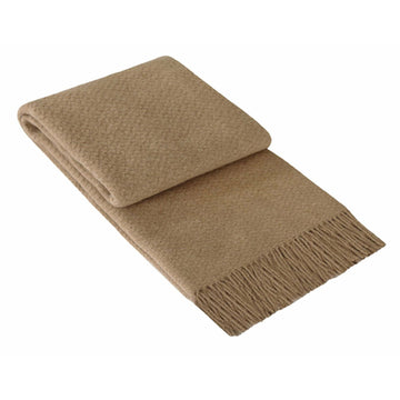 Soho Throw - Wool Blend - Tan